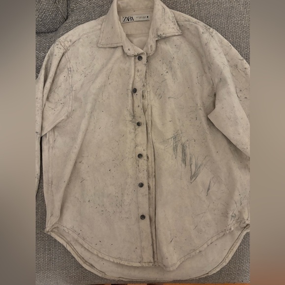 ZARA Women’s Oversized Washed Denim Shirt Size S ( Brand new no tag) - Picture 11 of 16